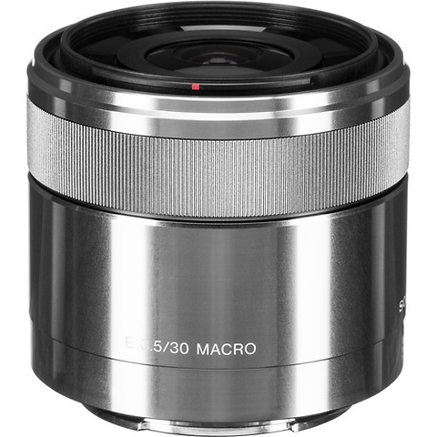 30mm f/3.5 Macro E-Mount Lens Silver - Pre-Owned Image 0