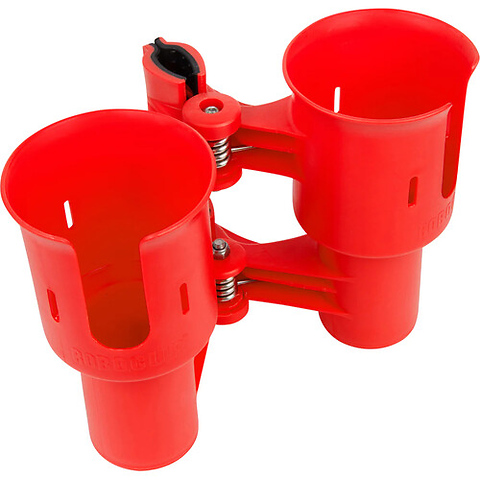Clamp-On Dual-Cup & Drink Holder (Red) Image 1