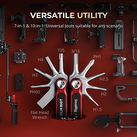 x FILM RIOT 10-in-1 Folding Wrench Set (Red) Image 6