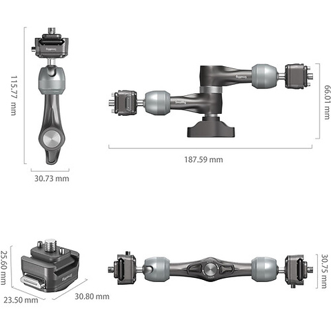 7 in. HawkLock H21 Quick Release Rosette Magic Arm Image 1