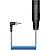 CL 35-XLR Right-Angle Locking 3.5mm TRS to XLR Male Coiled Output Cable