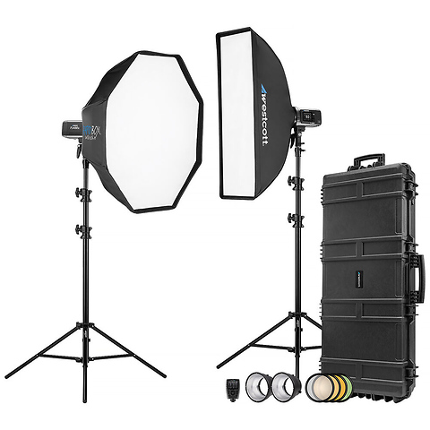 FJ400 II 400Ws Touchscreen Strobe with FJ-X3 M Universal Trigger (2-Light Hard Case Kit) Image 0