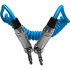 Coiled 3.5mm Right-Angle TRS Stereo Audio Cable (12 to 24 in.) Thumbnail 1