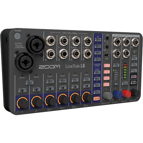 LiveTrak L-6 Portable 6-Channel Digital Mixer and Multitrack Recorder Image 0