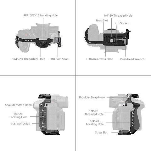 HawkLock Quick Release Cage for Panasonic Lumix GH7/GH6 Image 2