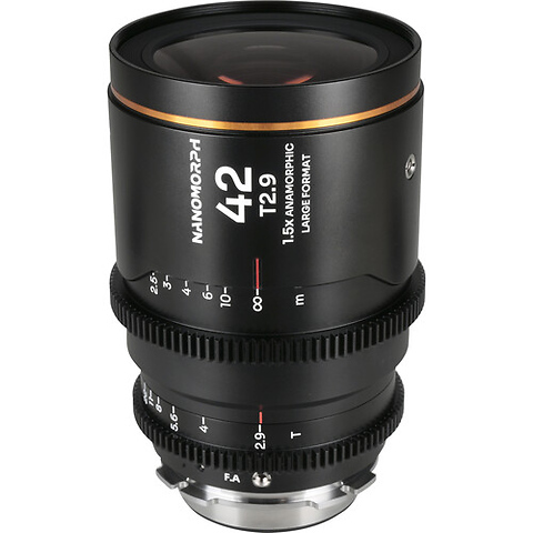 Laowa Nanomorph 42mm T2.9 LF Anamorphic Lens (ARRI PL & Canon EF, Amber Flare) Image 1