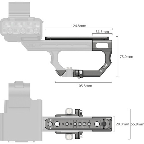 Extension Mount Plate Kit for Sony FX3 and FX30 XLR Handle Image 2