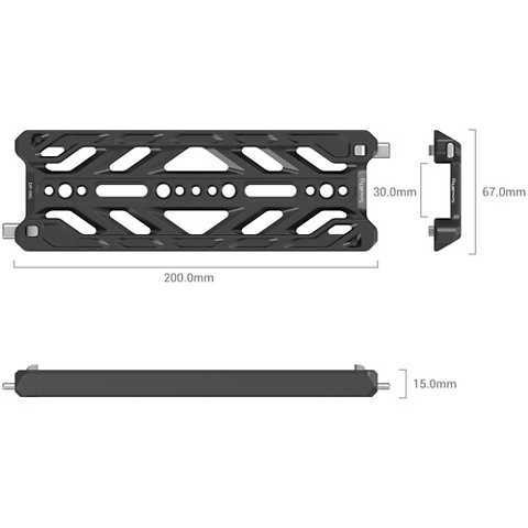 8 in. Lightweight ARRI-Standard Dovetail Plate Image 1